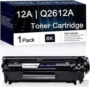 1 Pack Black 12A | Q2612A Compatible Toner Cartridge Replacement for Laserjet Pro 1022 1018 Pro 3052 MFP 3055 MFP 3050 MFP 3030 MFP M1319f M1120 MFP M1005 MFP Printers