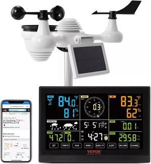 7-in-1 Wi-Fi Weather Station 7.5 in Color Display Wireless Outdoor Sensor