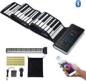 88 Key Roll Up Piano Portable Hand Roll 128 Rhythms Tones Rechargeable