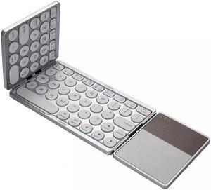 Wireless Keyboard with touchpad Three-fold Portable Rechargeable Bluetooth