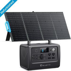 Bluetti Portable Power Station,EB70S Solar Generator,W/120W Solar Panel,716Wh Capacity,800W AC Output (1400W Peak), for Outdoor Camping,Home Use,Emergency,Used,Certified Reconditioned