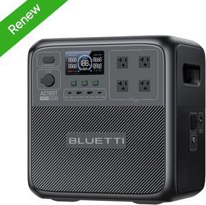 BLUETTI AC180T Portable Power Station, 1432Wh LiFePO4 Battery Backup, 1800W (3600W Surge) AC Outlets, 0-80% Charge in 45 Min, Solar Generator for Camping, Outdoors, Emergency,Renew