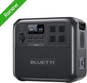 BLUETTI AC180 Portable Power Station,1800W Solar Generator,1152Wh Capacity,0-80% Recharging in 45Mins,for Outdoor Camping,90% New