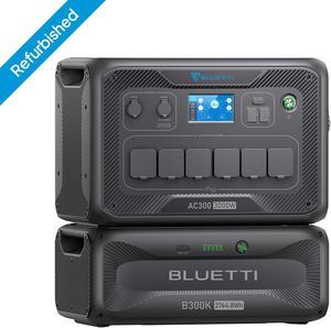 BLUETTI AC300+B300K 3072Wh LiFePO4 Power Station, 3000W Expandable Solar Generator for Camping, RV Travel, Home Backup, Power Outage,Renew