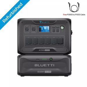 BLUETTI AC500 Power Station & B300K Expansion Battery, 2764.8Wh LiFePO4, 6x 5000W AC Outlets, 10KW Peak, 50A NEMA 14-50R, Modular Backup System for Home Use & Emergency