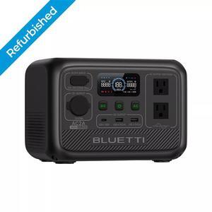BLUETTI AC2A Portable Solar Generator, 204.8Wh LiFePO4 Power Station With 300W Rated Power (600W Lifting Power) for Camping, Hiking, Home, 0-80% Recharge in 45 Mins