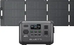 BLUETTI AC2A Portable Power Station with 200W Solar Panel Included (Ships Separately), 204Wh LFP Battery Backup, w/ 2 300W (600W Power Lifting) AC Outlets, 0-80% in 40 Min, Solar Generator for Camping