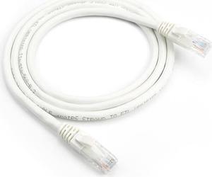 CAT6A, 5FT/1.52M, PATCH CORD-UTP 24AWG WHITE W/BOOT, PURE COPPER SERIALIZED LABEL, LOT OF 10