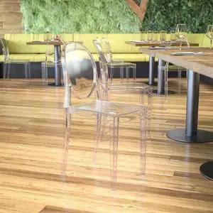 4 Pack Cheryl Ghost Side Chair in Transparent Crystal