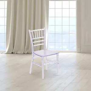 HERCULES Childs Transparent Crystal Resin Party and Event Chiavari Chair for Commercial & Residential Use