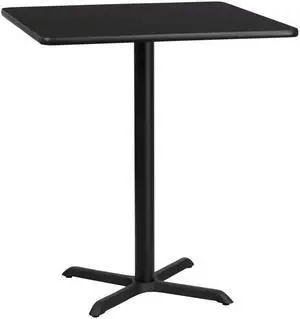 36SQ Black Table-30x30 X-Base