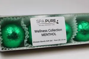 Spa Pure Citrus Mint Aromatherapy Shower Steamers Bombs - Shower Bombs with Essential Oils  Unisex Bath Melts - Self Care and Relaxation Shower Steamer - Enjoy Spa at Home - (4 Count)