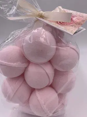 Spa Pure Pink Sugar Bath Bomb - Bath fizzies Made in USA with Shea Butter, Ultra Moisturizing..Great for Dry Skin (14 Count) Pack of 1