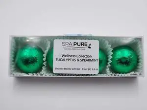 Spa Pure MENTHOL EUCALYPTUS Aromatherapy Shower Steamers Bombs - Shower Bombs with Essential Oils  Unisex Bath Melts - Self Care and Relaxation Shower Steamer - Enjoy Spa at Home - (4 Count)