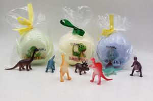 DINOSAUR Jumbo Bath Bombs For Kids:  USA Made with Surprise Toys Inside (DINOSAUR) ROAR, Natural, Organic Gift Set For Girls/Boys (6-Pack Gift Set)