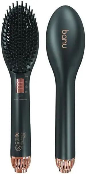BANU 3-in-1 Ionic Hair Brush Dryer & Straightener  Professional Salon Quality, Detangling, Styling, and Drying for All Hair Types