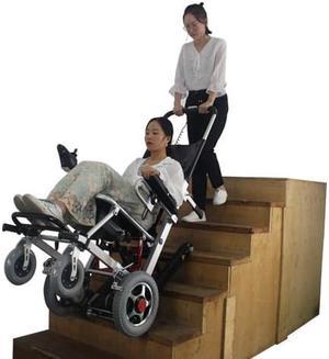 Fabio Aluminum Alloy Stair Climbing Wheelchair Hot Selling Mobility Scooter Hospital Stretcher Electric Folding Wheelchair for Adults