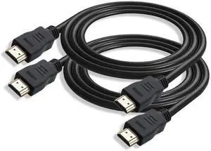 2-Pack 6ft 4K ULTRA HD HDMI 2.0 High Speed Cable Cord Ethernet 2160P HDR ARC TV