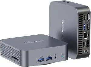 GEEKOM Mini PC GT13 Pro - 13th Gen Intel i9-13900H Mini Computers(14 C/20T Up to 5.4GHz) 32GB DDR4/2TB PCIe Gen 4 SSD Windows 11 Pro Support Wi-Fi 6E/Bluetooth 5.2/USB 4.0/2.5G LAN/8K/Quad Displays