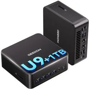 GEEKOM IT13 MAX AI Mini PC(i9 13900HK Replacement), Intel Ultra 9 185H (65W) Idea Code/Tasks, DDR5 16GB 1TB SSD, Windows 11 Pro, Arc GPU, Video Editing, Dual 2.5GbE LAN,WiFi 7,8K Quad Display GEEKOM IT13 MAX AI Mini PC(i9 13900HK Replacement), Intel Ultra 9 185H (65W) Idea Code/Tasks, DDR5 16GB 1TB SSD, Windows 11 Pro, Arc GPU, Video Editing, Dual 2.5GbE LAN,WiFi 7,8K Quad Display
