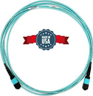 MTP (US CONEC) 12 FIBER OM4 OFNP w/CORNING DISTRIBUTION AQUA TYPE B, 3 METER