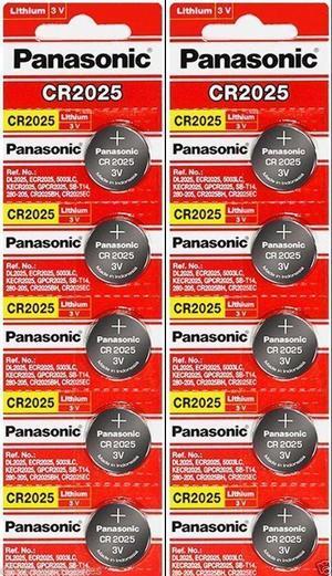 10 x Fresh PANASONIC CR 2025 CR2025 CR-2025 LITHIUM COIN CELL Battery Exp 2030