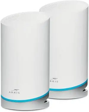 ARRIS SURFboard mAX W121 Tri-Band Mesh Wi-Fi 6 System | AX6600 Wi-Fi Speeds up to 6.6 Gbps | Coverage up to 5,500 sq ft| 4.8 Gbps Backhaul | Two 1 Gbps Ports per Node | Alexa Support |2 Year Warranty
