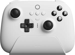 8Bitdo Ultimate Bluetooth Controller with Charging Dock, Wireless Pro Controller for Switch, Windows and Steam Deck (White)