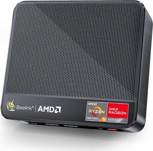 Beelink SER5 Mini PC, AMD Ryzen 5 5500U(7nm, 6C/12T) up to 4.0GHz, Mini Computer 16GB DDR4 RAM 500GB NVME SSD, Micro PC 4K@60Hz Triple Display, Mini Gaming Computer WiFi6 BT5.2 57W HTPC