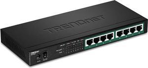 TRENDnet 8-Port Gigabit PoE+ Switch, 120W PoE Power Budget, 16Gbps Switching Capacity, IEEE 802.1p QoS, DSCP Pass-Through Support, Fanless, Wall Mountable, Lifetime Protection, Black, TPE-TG84 TRENDnet 8-Port Gigabit PoE+ Switch, 120W PoE Power Budget, 16Gbps Switching Capacity, IEEE 802.1p QoS, DSCP Pass-Through Support, Fanless, Wall Mountable, Lifetime Protection, Black, TPE-TG84