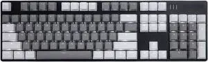 Ak50 Mechanical Gaming Keyboard - Pbt Keycaps - Grey-White Matching - White Backlit - Blue Switches - Black