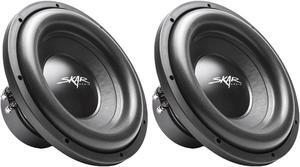 (2) Skar Audio SDR-12 D4 12" 1200W Max Power Dual 4 Ohm Car Subwoofers, Pair of 2