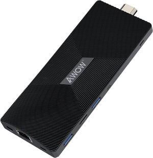 Fanless 4GB Mini PC Stick Intel Celeron J4105, 64GB Storage, Windows 10 Pro Mini Computer Stick Supporting HDMI 2.0 and Mini DP 1.2 Dual 4K@60Hz, Dual Band WiFi and Gigabit Ethernet Port, NY41S