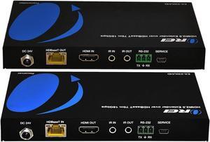 4K UltraHD Extender over HDBaseT by OREI , Balun Full 18Gbps Over CAT 5/6/7 Ethernet Cable - IR Signal - 230 Ft @ 1080P - 130 Ft @ 4K 60hz