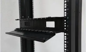 2U Horizontal Rack Mount Cable Management Unit with Panel Plastic 19"