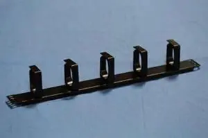 1U Horizontal Rack Mount Metal Cable Management With 5 D-Rings