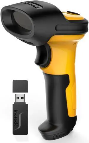Inateck 1D Barcode Scanner Barcode Reader Wireless 2.4GHz Adapter Auto Scanning