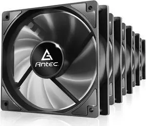 PWM PC Fans, 120mm Fan, 4-pin PWM High Performance Case Fans, 12V 4-pin PWM Connector, Computer Fans with 1600 RPM, P12 Series 5 Packs