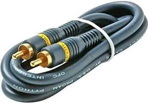 254-125BL 25-Feet RCA-RCA Plug Python Gold Cable