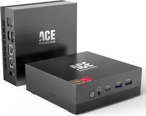 Mini PCDual LANAMD Ryzen 5 5500U, 16GB DDR4 512GB NVMe PCIe3.0 SSD Win 11 Pro4K@60Hz Triple DisplayMini Desktop Computers,Gaming PC 6C/12T, up to 4.0GHz,USB-C/BT4.0/Wi-Fi6/Dual Channel
