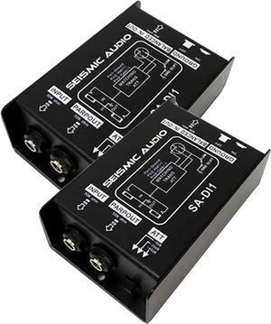 Audio Speakers Passive Direct Box with Ground Left and Attenuator Switch DI Box, Pair of Passive Direct Boxes