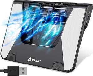 Laptop Cooling Pad - New 2023 - Powerful Cross Flow Turbines 2500 RPM Laptop Cooler - Ventilador para Laptop - Compatible up to 17" - 5 Year-Warranty - PC Mac Gaming PS5 PS4 Xbox One
