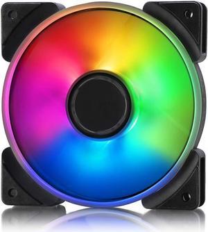 AL-14  140mm Silent Computer Fan - Six addressable RGB LEDs - ARGB - Optimized for Silent Computing and High Airflow - LLS Bearings - TripWire Technology - RGB (1-Pack)