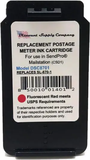 Supply Company High Capacity SL-870-1 Replacement Ink Cartridge for use in SendPro® Mailstation (csd1) 18 ml