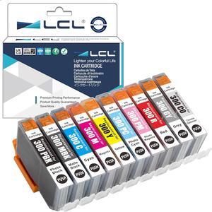 Compatible PFI-300 PFI300 10 Packs Pigment Ink Cartridge (Show Ink Level) Replacement for  imagePROGRAF PRO-300 Printer (4192C007)