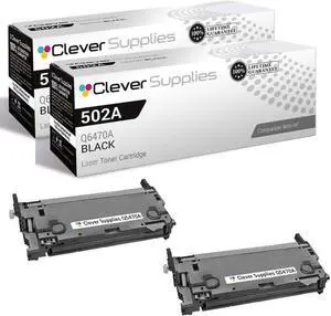 Compatible Toner Cartridge Replacement for  3505n Q6470A Black Q6471A Cyan Q6472A Yellow Q6473A Magenta  502A Color 3600N 3600DN 3800N 3800DN 3800DTN CP3505N CP3505DN 5 Color Set