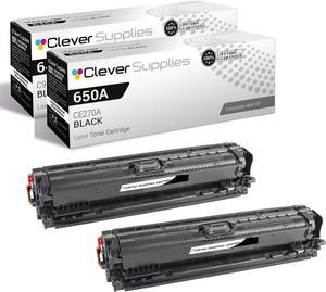 Compatible Toner Cartridge Replacement for  Enterprise M750dn CE270A Black  650A Color CP5520 CP5520dn CP5520n Enterprise M750 CP5520dn M750dn CP5520n 2 Set