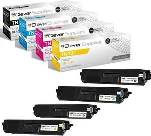 Compatible Toner Cartridge Replacement for  TN331 TN331BK TN331C TN331M TN331Y 4 Color Set