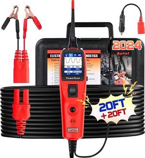 PowerScan Automotive Circuit Tester, 12V 24V Power Circuit Probe Kit, Digital Multimeter/Relay & Diode Resistance Tool, for Frequency/Duty Cycle/Voltage Test, Activating Component, w/ 20ft Cable