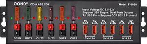 40Amp DC Power Splitter Distribution Module, 5 Power Pole Ports and 6 USB Ports Output